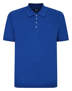 Bigdude – Poloshirt mit Druckknopfverschluss, Königsblau, große Größen